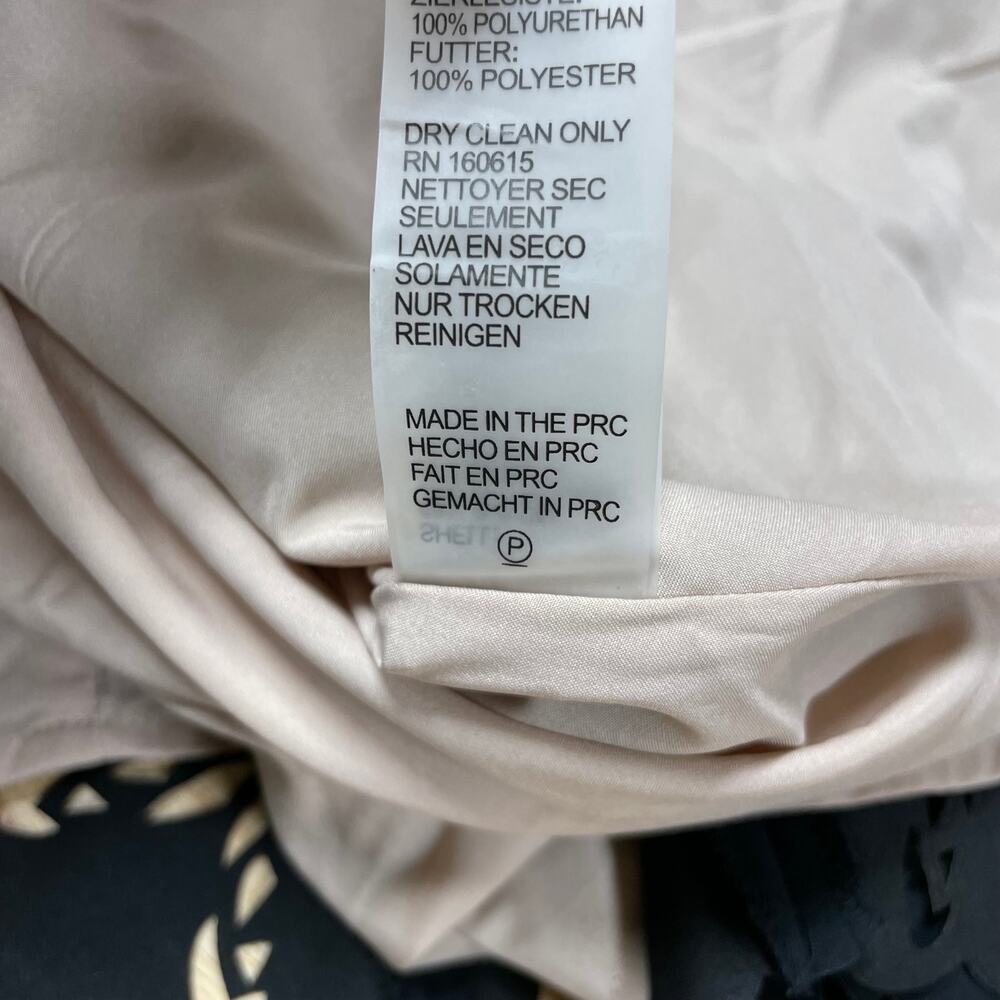 Shani NWT Laser Cut Ponte Fit & Flare Black Nude Dress Size 4 Floral Half Sleeve - Picture 10 of 10